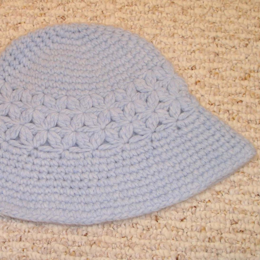 LAUREN RALPH LAUREN Womens Hand Crocheted Hat Blue - Picture 2 of 2